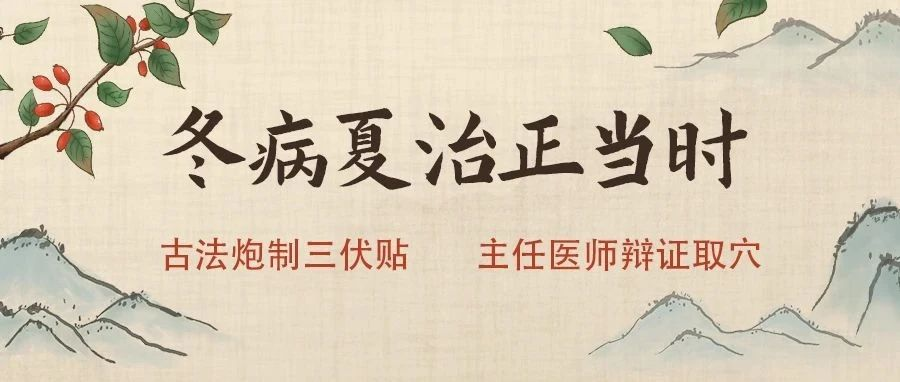 冬病夏治，趁热打“贴”|古法炮制，主任医师辨证取穴，仁品三伏贴预约通道
